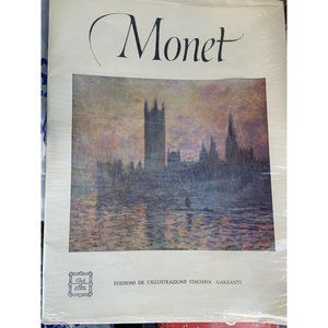 Vintage MCM HARRY ABRAMS Monet Book With Color Matted Prints From Italy 1962
